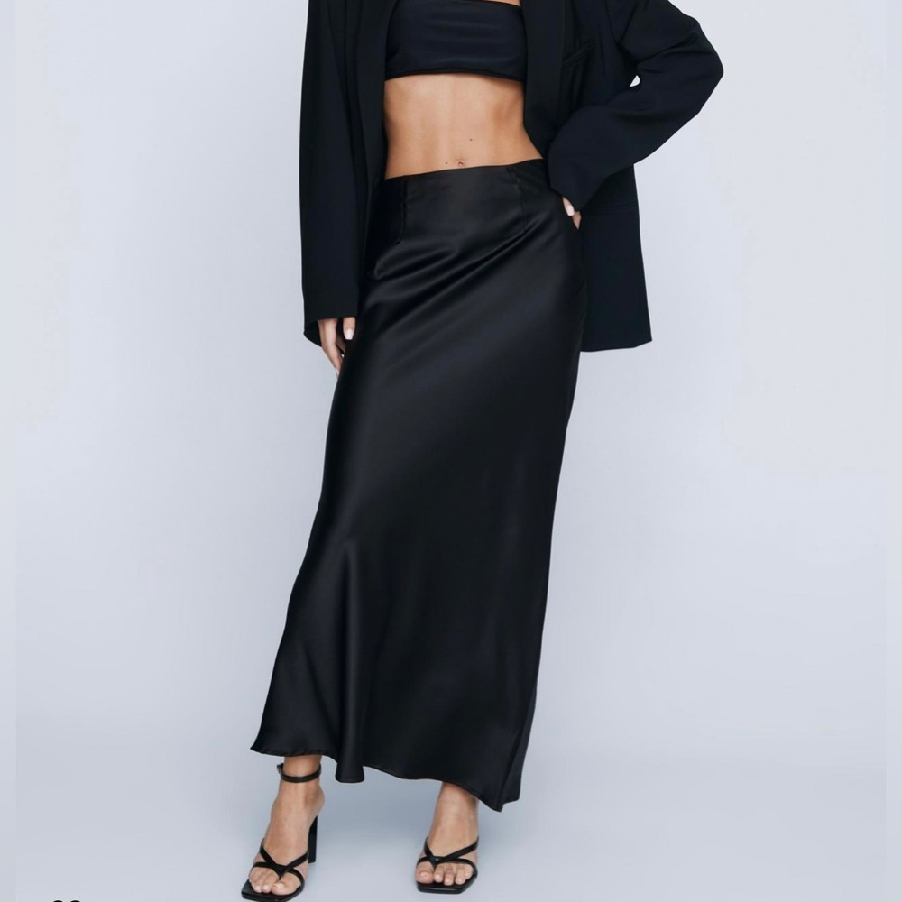 Satin Midi Skirt
